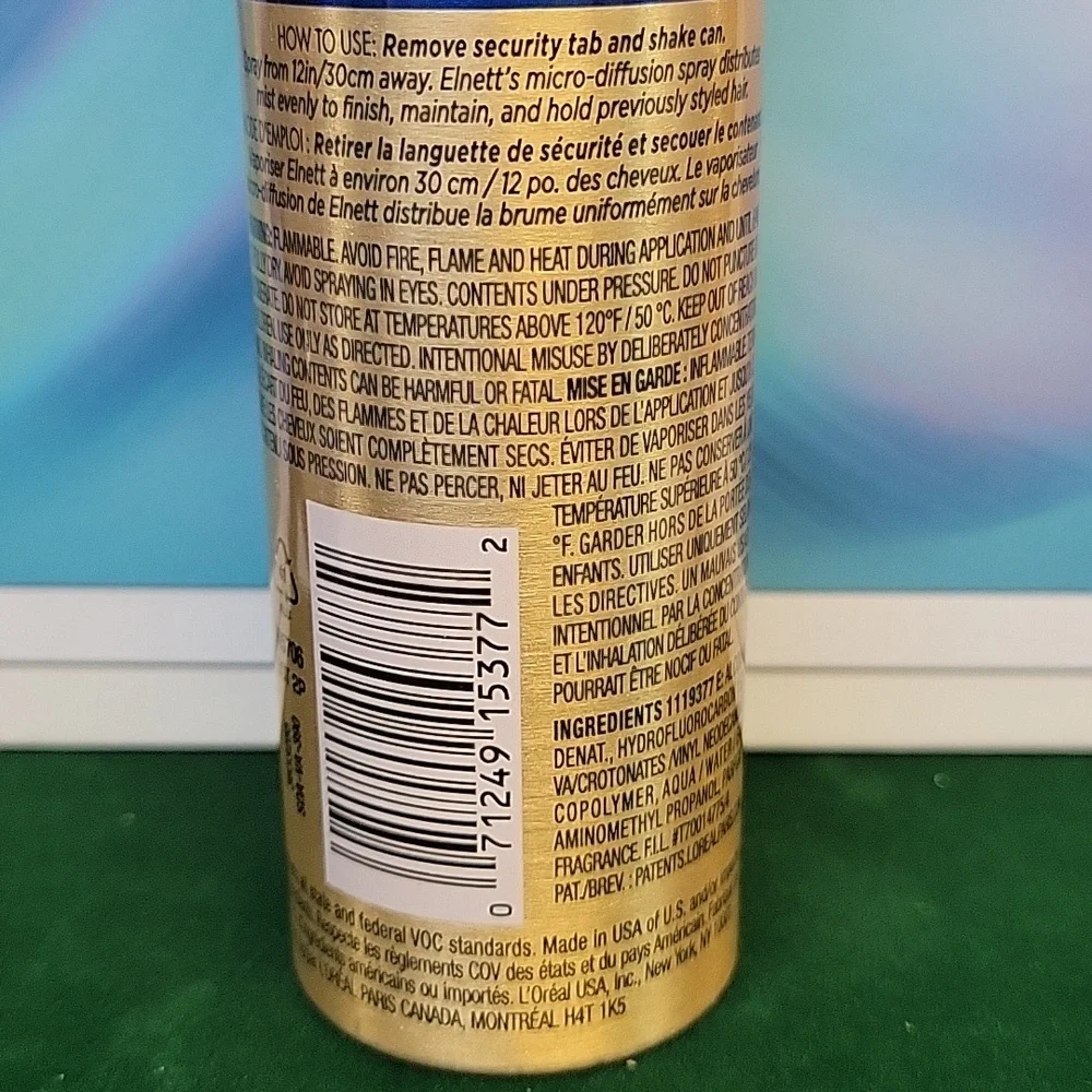 L'Oreal Elnett Satin Hairspray Extra Strong Hold 64.2g New Spray Can